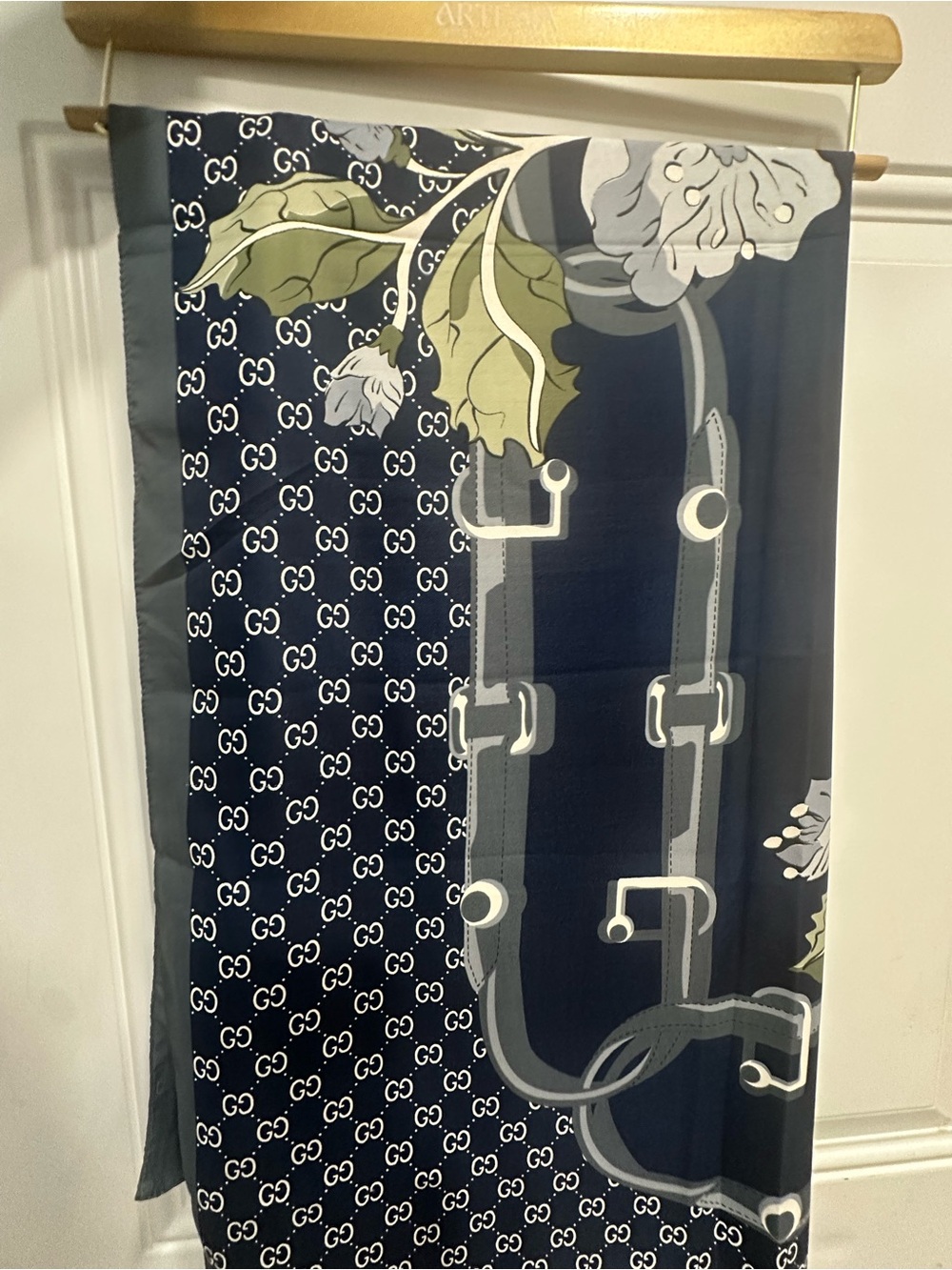 GG Silk Twill scarf 52” x 52”
